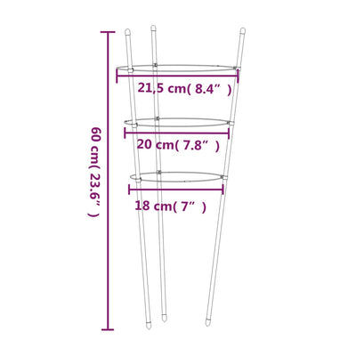 Garden Plant Support Set of 5 Green