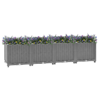 Raised Bed Light Gray 63"x15.7"x15" Polypropylene