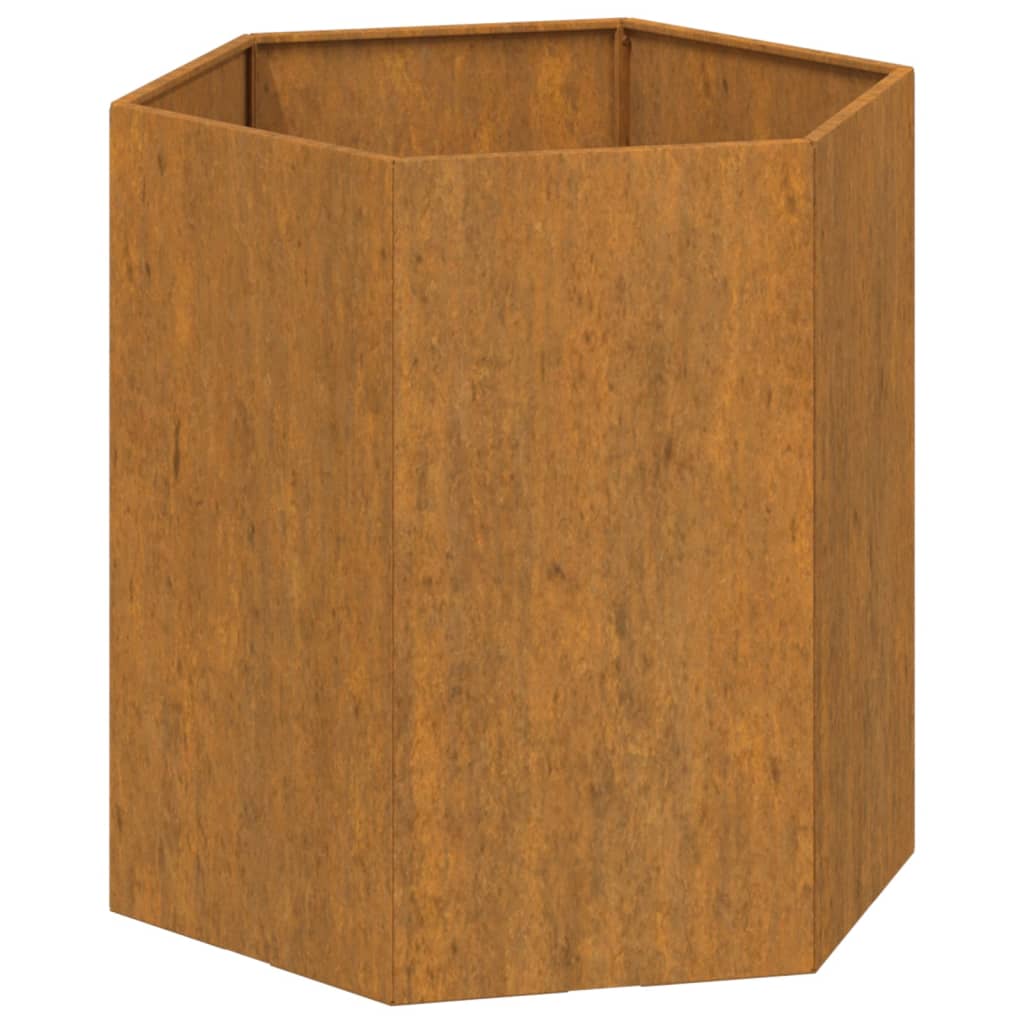 Planter Rusty 15.7"x15.7"x17.7" Corten Steel