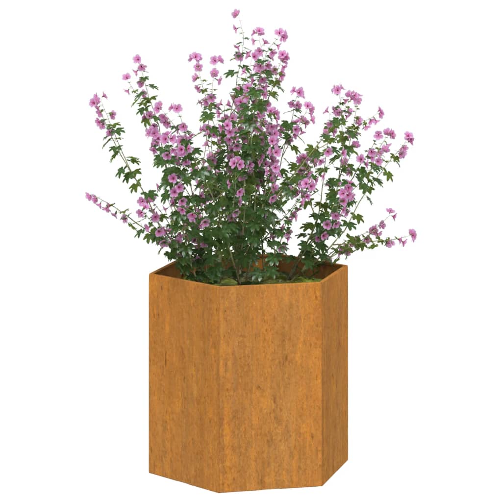 Planter Rusty 15.7"x15.7"x17.7" Corten Steel