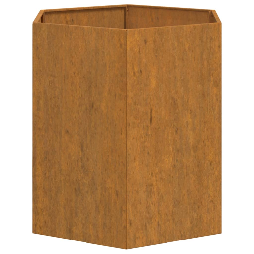 Planter Rusty 15.7"x15.7"x17.7" Corten Steel