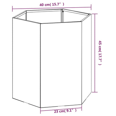 Planter Rusty 15.7"x15.7"x17.7" Corten Steel