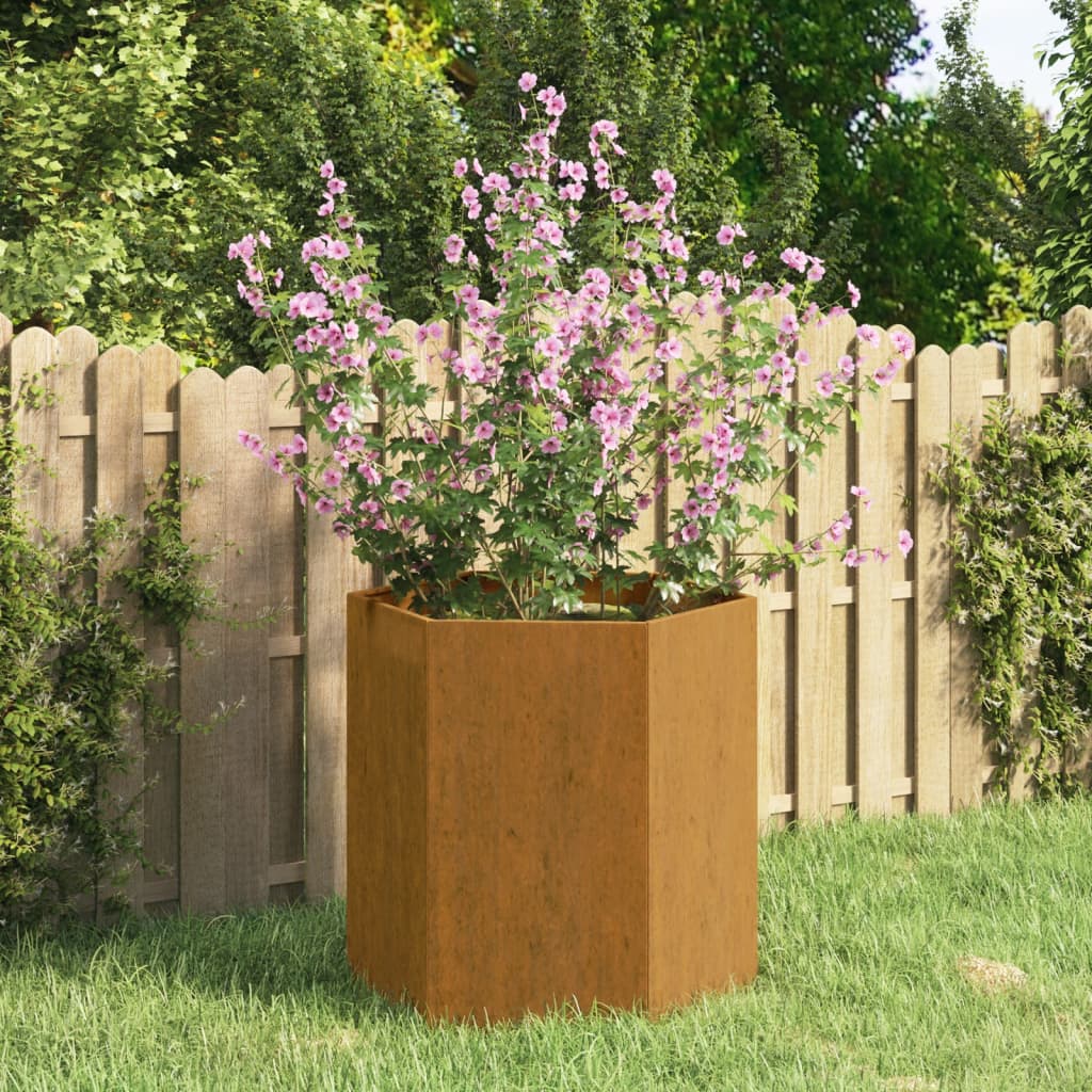 Planter Rusty 15.7"x15.7"x17.7" Corten Steel