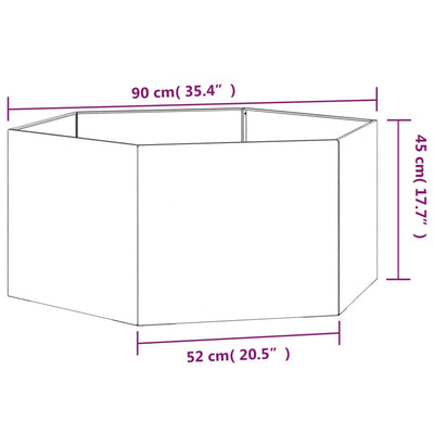 Planter Rusty 35.4"x35.4"x17.7" Corten Steel