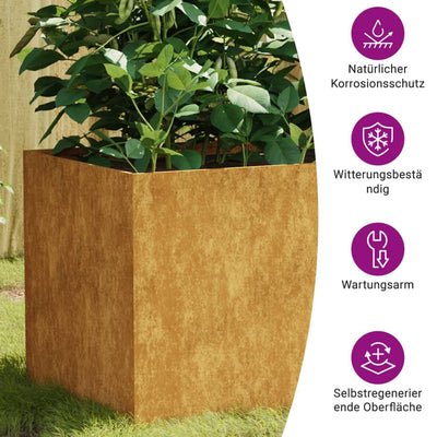 Planter 31.5"x15.7"x15.7" Corten Steel