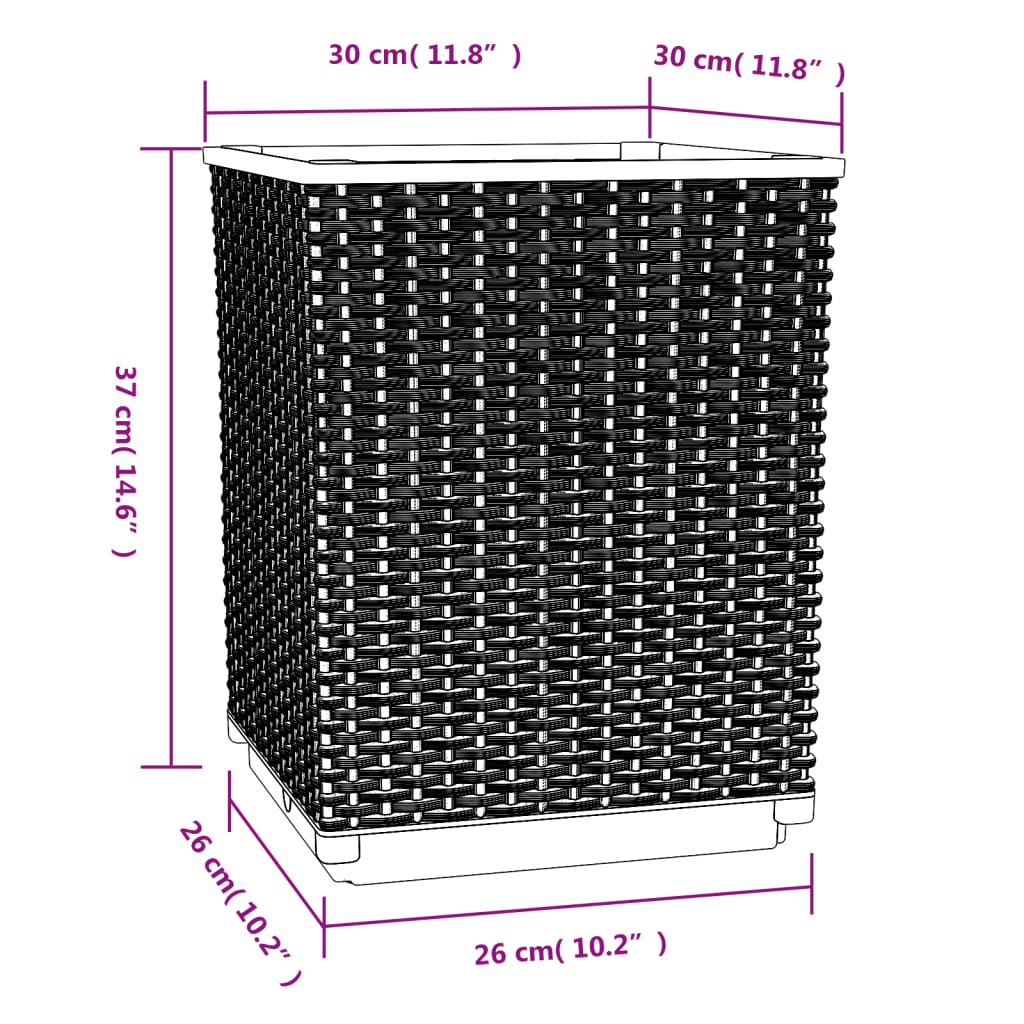 Planters 2 pcs Blue Gray 11.8"x11.8"x14.6" Polypropylene