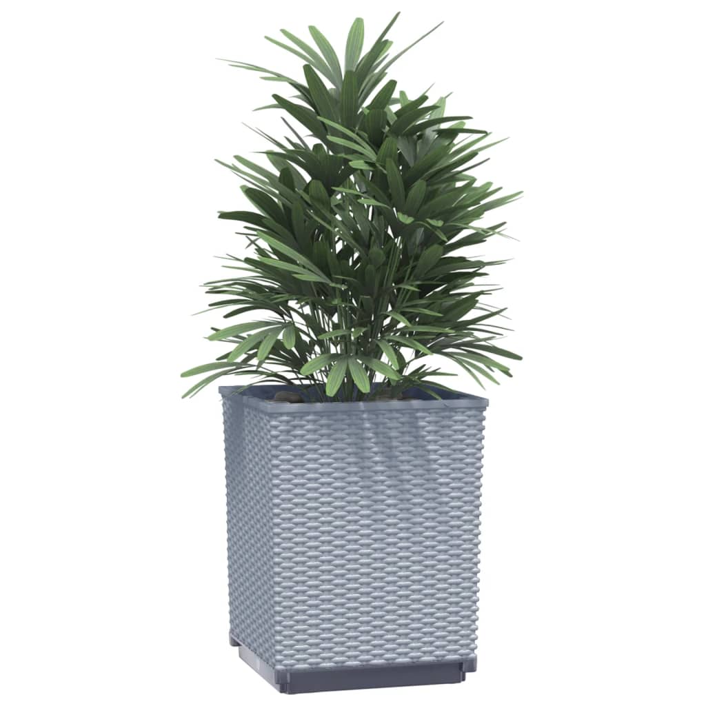 Planters 2 pcs Light Gray 11.8"x11.8"x14.6" Polypropylene