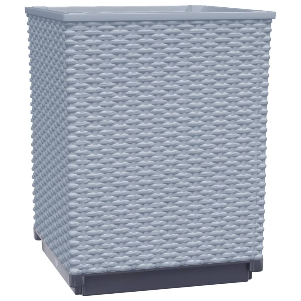 Planters 2 pcs Light Gray 11.8"x11.8"x14.6" Polypropylene