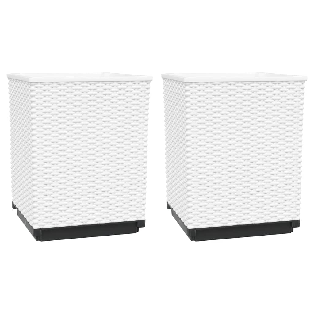 Planters 2 pcs White 11.8"x11.8"x14.6" Polypropylene