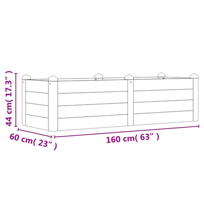 Garden Raised Bed 63"x23.6"x17.3" Solid Wood Acacia