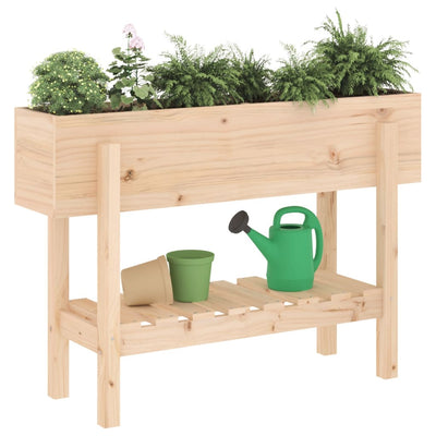 Patio Raised Bed  101x30 x 27.2 " Solid Wood Pine