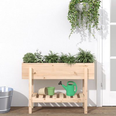 Patio Raised Bed  101x30 x 27.2 " Solid Wood Pine