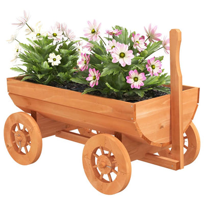 Decorative Wagon 27.6"x16.9"x21.3" Solid Wood Fir