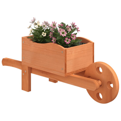 Wheelbarrow Planters 2 pcs 18.5"x5.9"x7.5" Solid Wood Fir