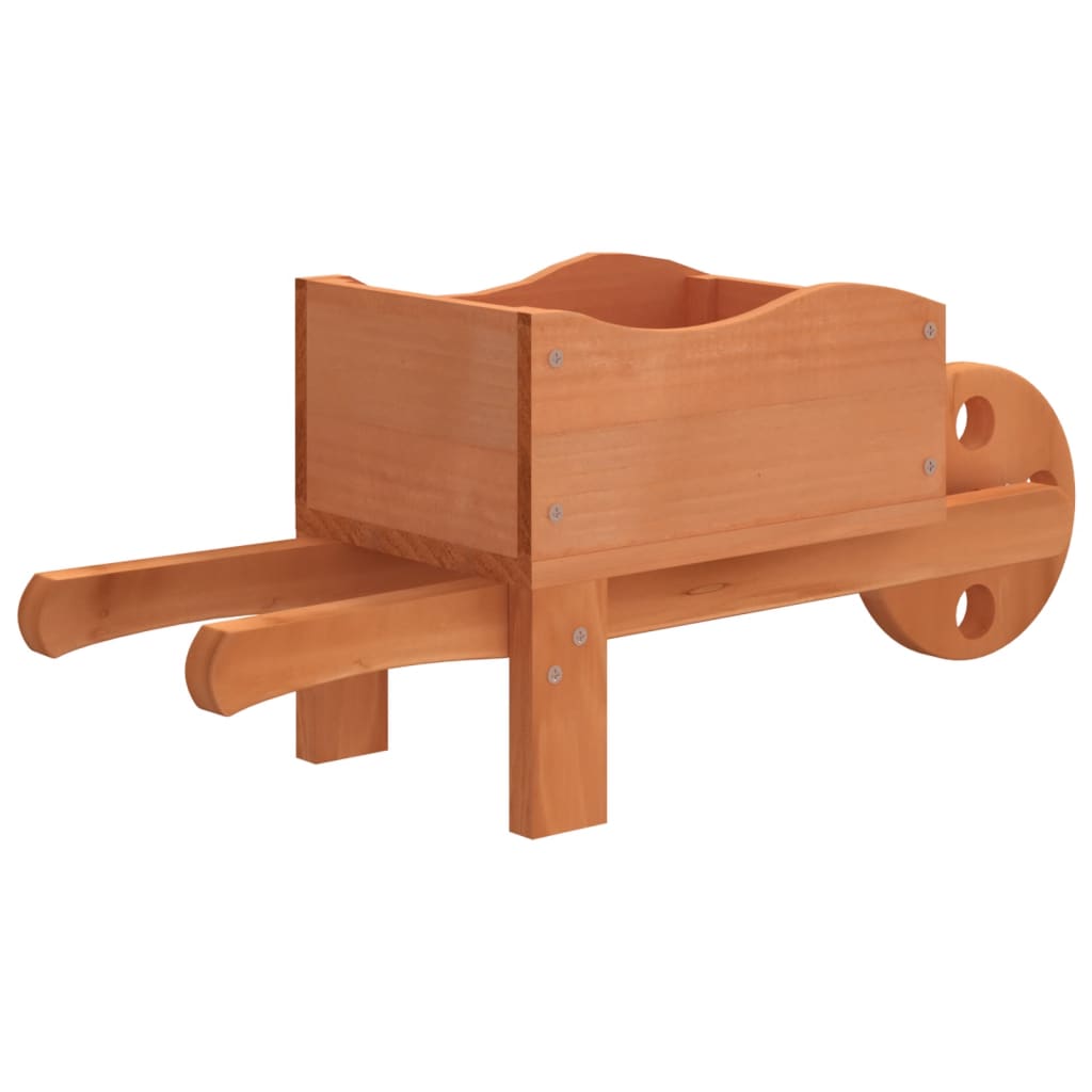 Wheelbarrow Planters 2 pcs 18.5"x5.9"x7.5" Solid Wood Fir