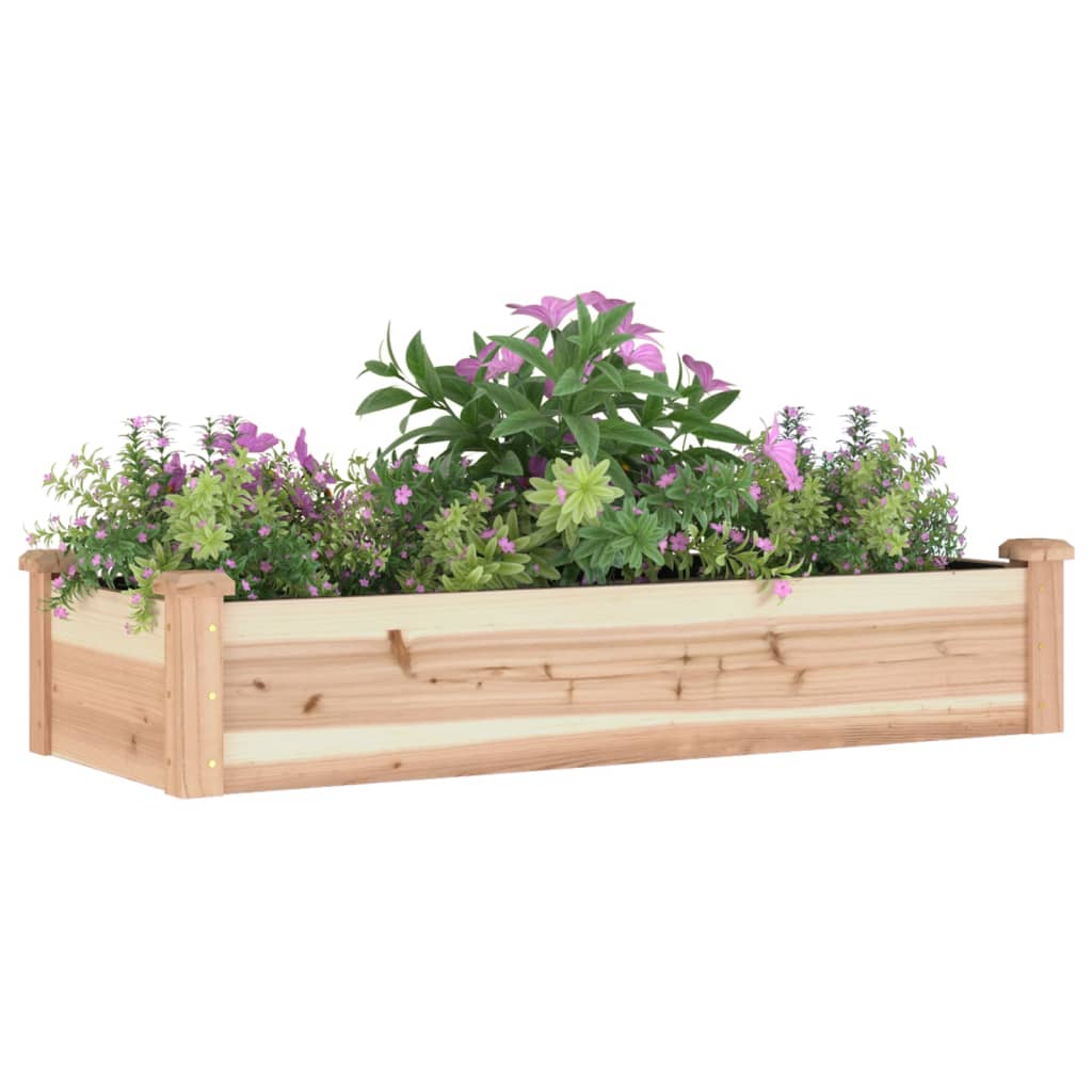 Garden Raised Bed with Liner 47.2"x17.7"x9.8" Solid Wood Fir