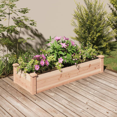 Garden Raised Bed with Liner 47.2"x17.7"x9.8" Solid Wood Fir