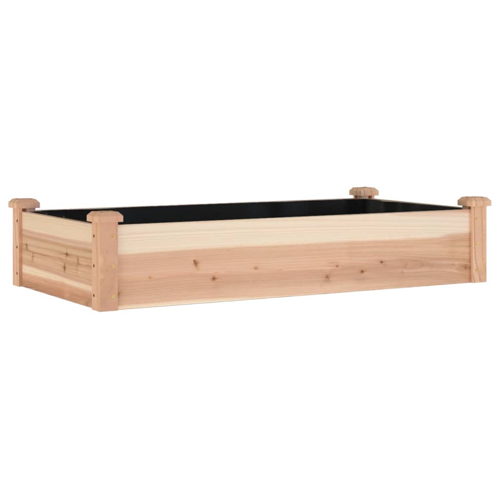 Garden Raised Bed with Liner 47.2"x23.6"x9.8" Solid Wood Fir