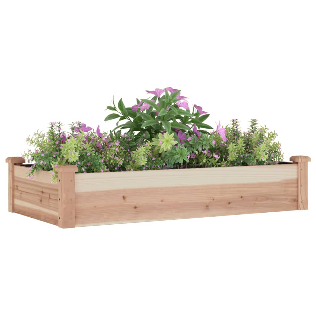 Garden Raised Bed with Liner 47.2"x23.6"x9.8" Solid Wood Fir