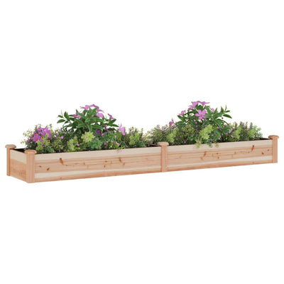 Garden Raised Bed with Liner 94.5"x17.7"x9.8" Solid Wood Fir