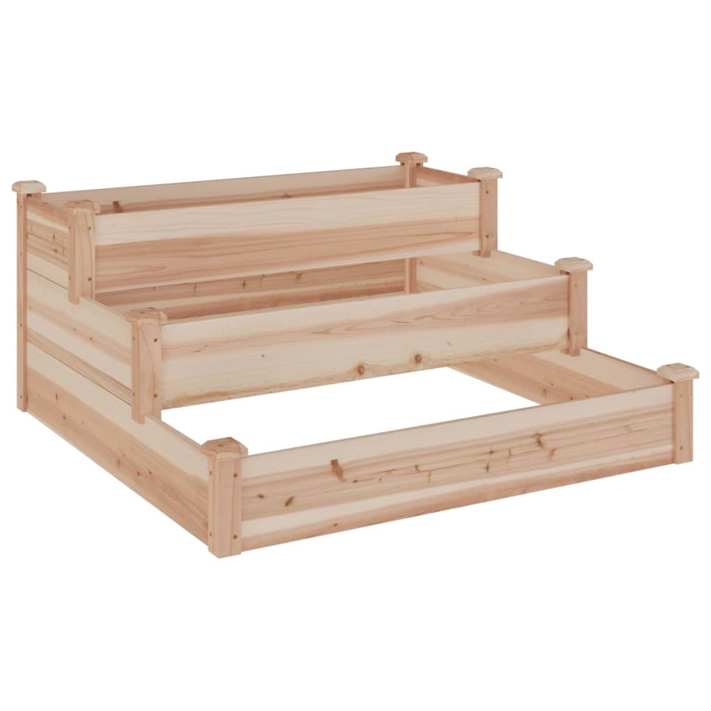 Garden Raised Bed 47.2"x47.2"x22" Solid Wood Fir