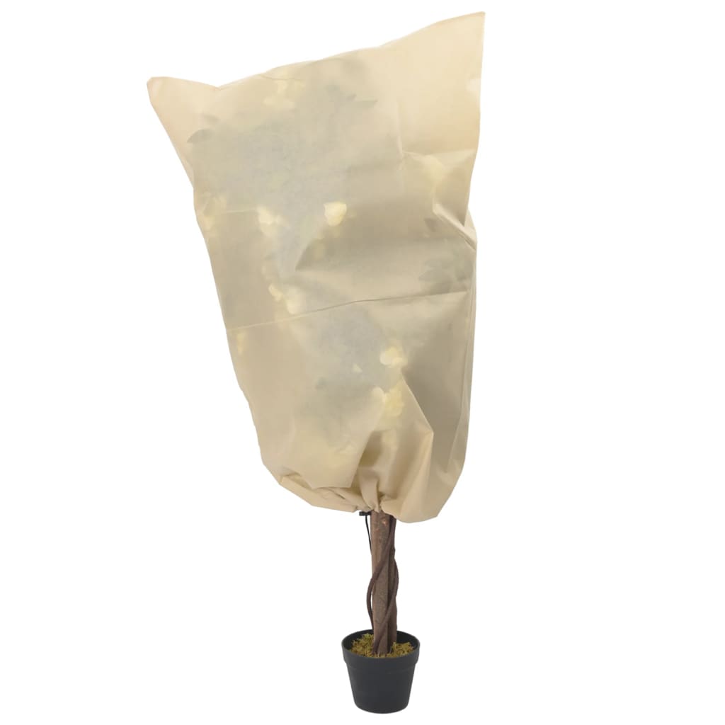 Plant Fleece Cover Set of 8 Beige