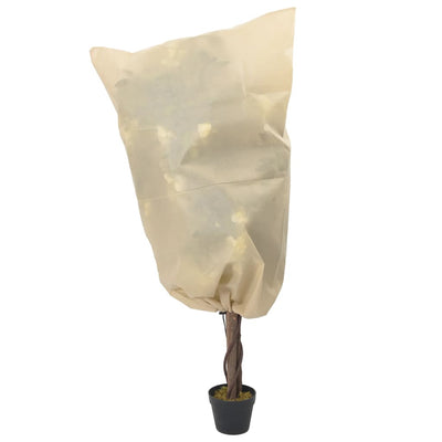 Plant Fleece Cover Set of 8 Beige