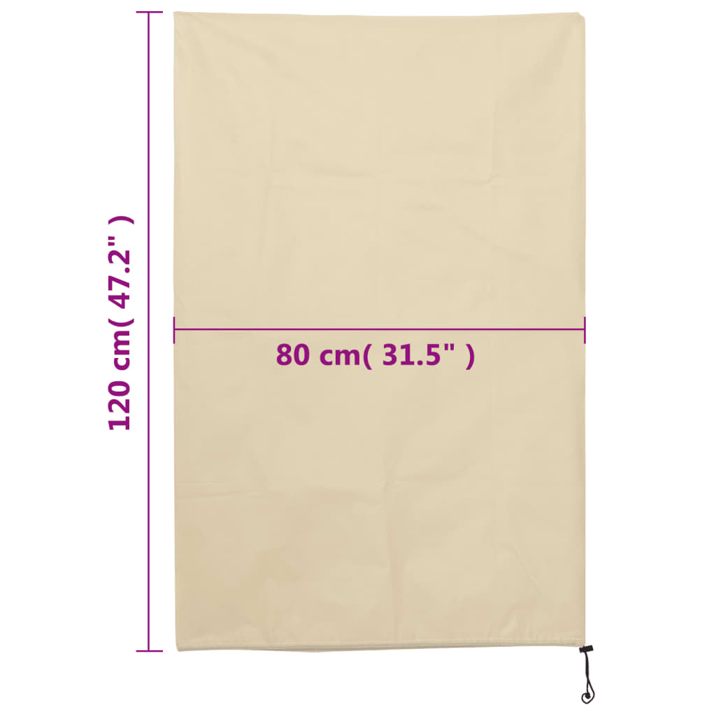 Plant Fleece Cover Set of 8 Beige