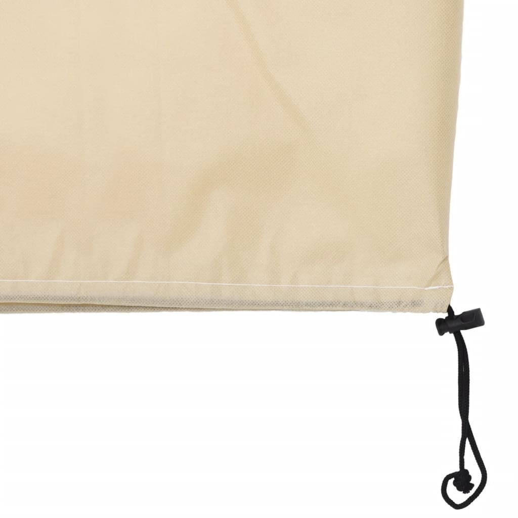 Plant Fleece Cover Set of 4 Beige 100% polypropylene