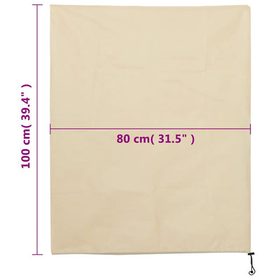 Plant Fleece Cover Set of 4 Beige