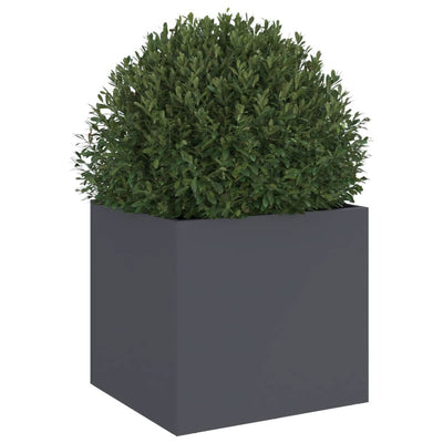 Planter Anthracite 12.6"x11.8"x11.4" Steel