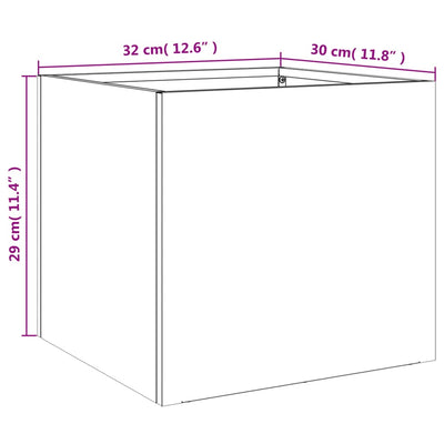 Planter Anthracite 12.6"x11.8"x11.4" Steel