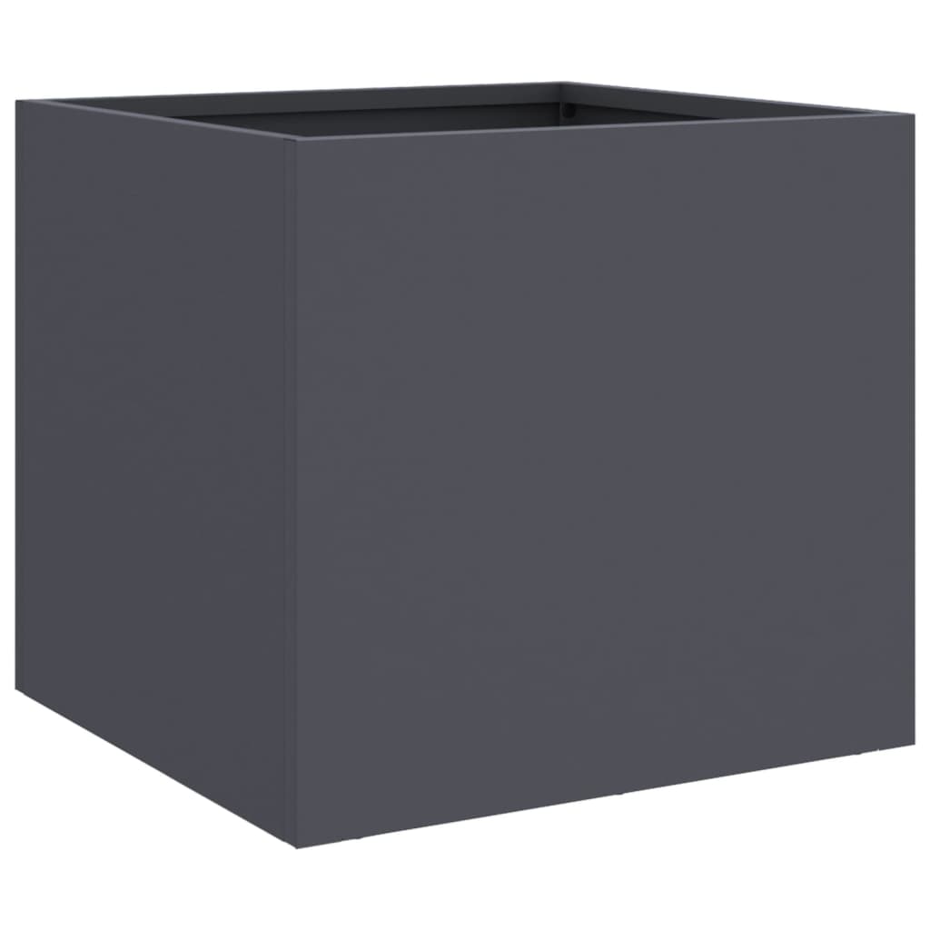 Planters 2 pcs Anthracite 12.6"x11.8"x11.4" Steel