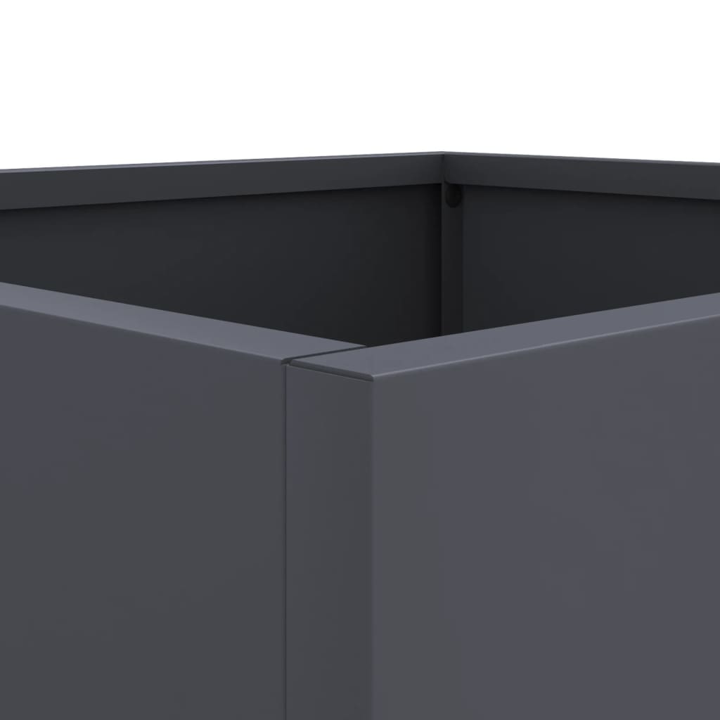 Planters 2 pcs Anthracite 12.6"x11.8"x11.4" Steel