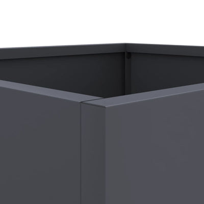 Planters 2 pcs Anthracite 12.6"x11.8"x11.4" Steel