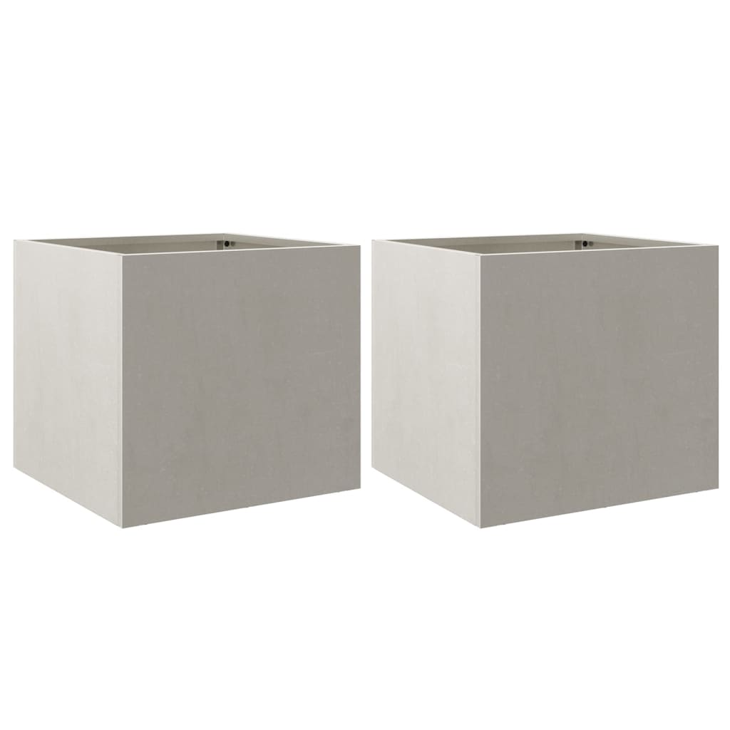 Planters 2 pcs Silver 12.6"x11.8"x11.4" Stainless Steel