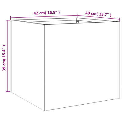 Planter Anthracite 16.5"x15.7"x15.4" Steel