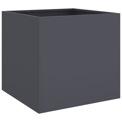 Planters 2 pcs Anthracite 16.5"x15.7"x15.4" Steel