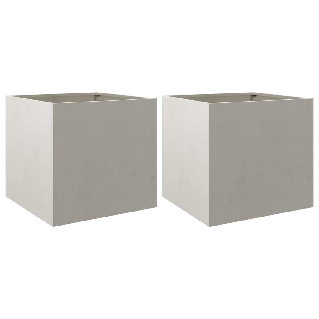 Planters 2 pcs Silver 16.5"x15.7"x15.4" Stainless Steel