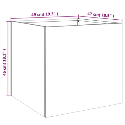 Planter Anthracite 19.3"x18.5"x18.1" Steel