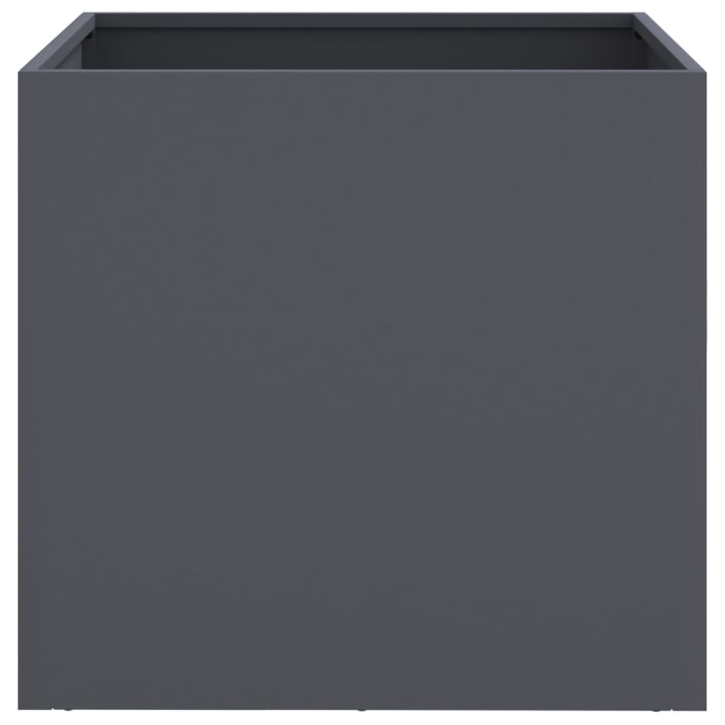 Planters 2 pcs Anthracite 19.3"x18.5"x18.1" Steel