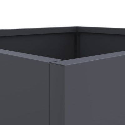 Planters 2 pcs Anthracite 19.3"x18.5"x18.1" Steel