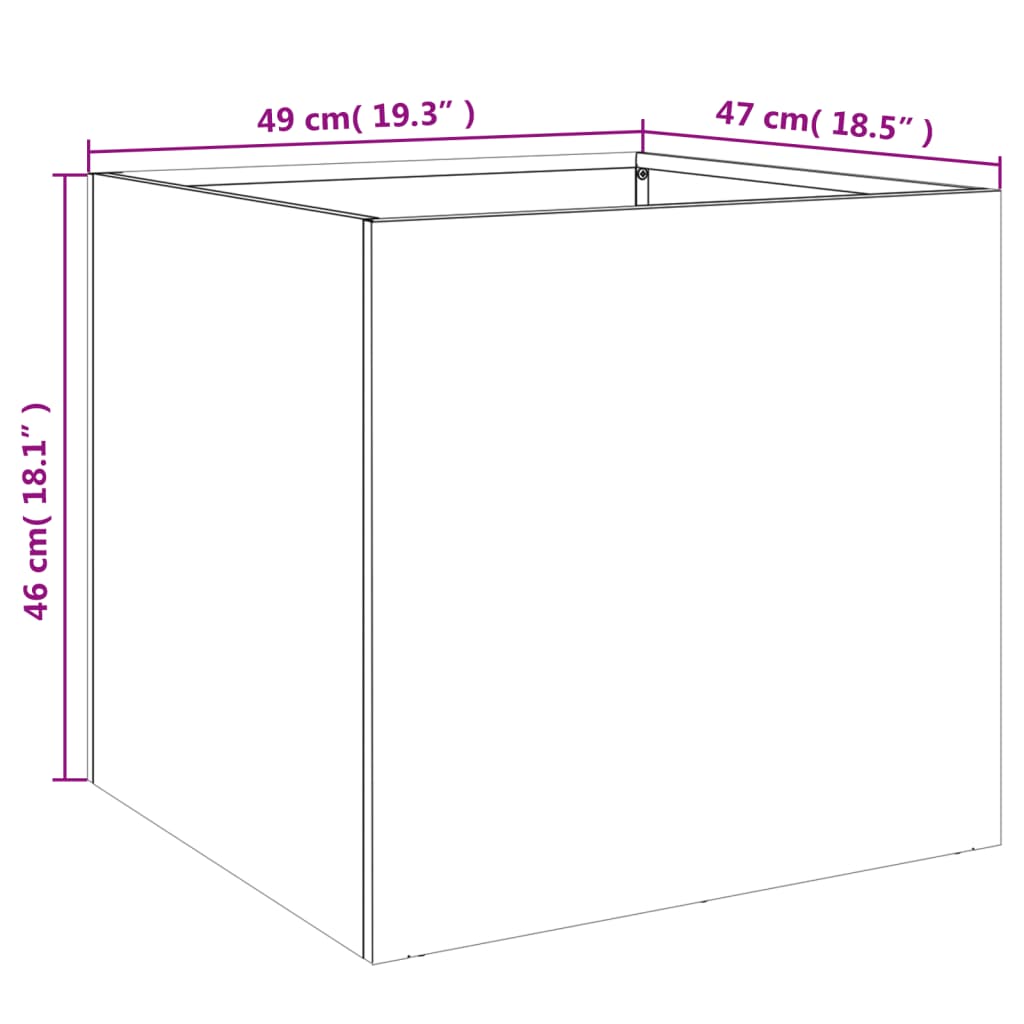 Planter Silver 19.3"x18.5"x18.1" Stainless Steel