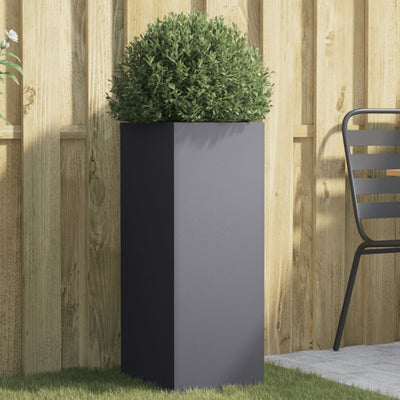 Planter Anthracite 12.6"x11.4"x29.5" Steel