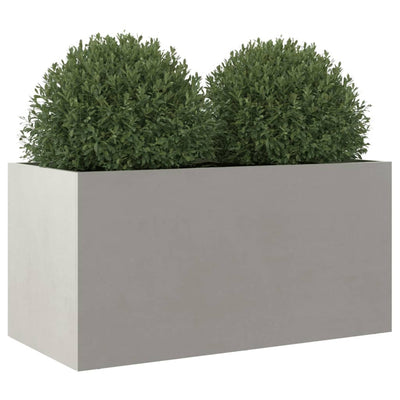 Planter Silver 24.4"x11.8"x11.4" Stainless Steel