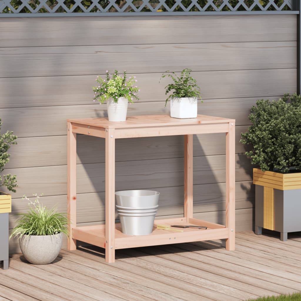Potting Table Natural Wood Solid douglas wood 32.5 x 19.7 x 29.5 in