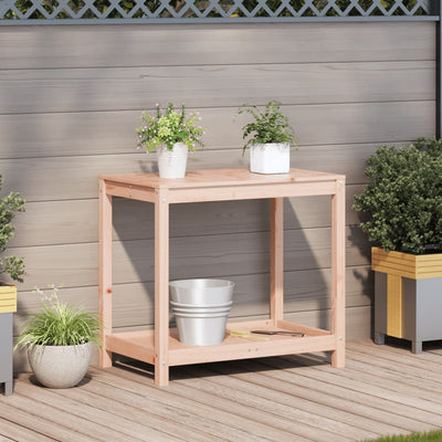 Potting Table Natural Wood Solid douglas wood 32.5 x 19.7 x 29.5 in