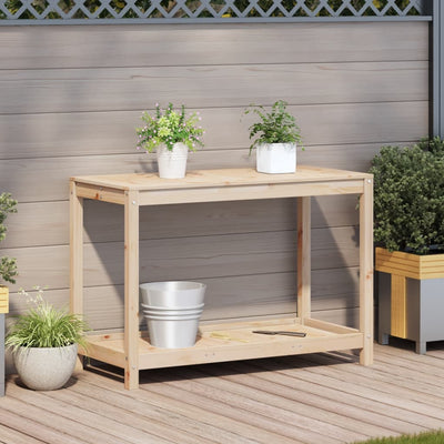 Potting Table Natural Pine Solid Pine Wood Potting Table