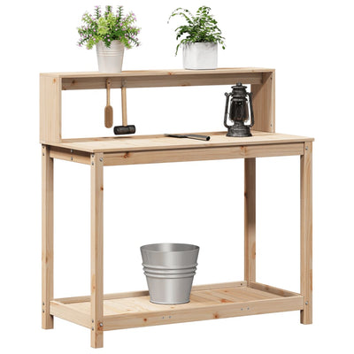 Potting Table Natural Pine Solid pine wood Large Potting Table