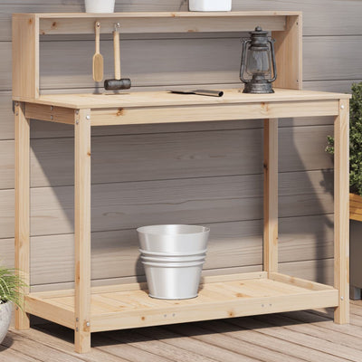 Potting Table Natural Pine Solid pine wood Large Potting Table
